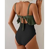 abordables Surfing Tankinis &amp; Bikinis-Mujer Traje de baño 2 Piezas Trajes de baño Color sólido Secado rápido Alta elasticidad Sin Mangas Bañadores Traje de baño Surf Playa Natación Verano