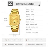 economico Orologi al quarzo-SKMEI Da uomo Orologio al quarzo Minimalista Moda Casual Affari Calendario Impermeabile Ora mondiale Decorazione Acciaio Guarda