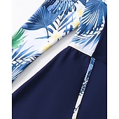 economico Rash Guards Interi-Per donna Standard Top sottomuta Tankini e bikini da surf Costumi da bagno Tropicale Con zip Protezione UV Elastico Manica Lunga Costume da Bagno Surf Immersione Nuoto Estate