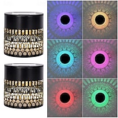 levne Venkovní nástěnná světla-2 ks venkovní solární vodotěsné kreativní duté válcové železné projekční nástěnné osvětlení, závěsné lucerny pro zahradu, dvůr, cestu, trávník, schodiště, krajinářské osvětlení, venkovní dekoraci