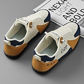 levne Pohodlné šněrovací boty-Pánské černo-béžové golfové tenisky, sportovní a pohodlné, ideální na golfová hřiště a aktivní pobyty