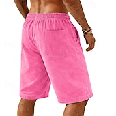 abordables Shorts décontractés-Shorts homme SoftFade™ Shorts d'été Shorts décontractés Shorts à lavage acide Shorts avec poches Taille élastique Confort lavé Respirant Longueur au genou Décontracté Extérieur Plage Vacances Mode