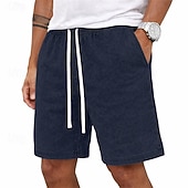 abordables Bermudas estilo casual-Pantalones Cortos de Hombre SoftFade™ Pantalones Cortos de Verano Pantalones Cortos Casual Pantalones Cortos Lavado Ácido con Bolsillo Cintura Elástica Lavados Comodidad Transpirables Longitud de
