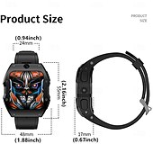 tanie Smartwatche-Lokmat appllp 3 max smartwatch 2,02 cala 4G LTE komórkowy smartwatch telefon krokomierz przypomnienie o połączeniach monitor aktywności kompatybilny z Androidem, iOS, GPS unisex, połączenia bez użycia rąk, sterowanie multimediami ipx-4 55 mm