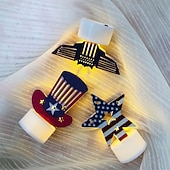  3-teiliges Set mit Kerzenlaternen, fünfzackigen Sternen, Flugzeug-Lichterketten und Dekorationen zum 250. Jahrestag der Unabhängigkeit der Vereinigten Staaten für Tischdekorationen zum