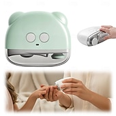 Недорогие Личный уход и здоровье-Электрические кусачки для ногтей 2-в-1, модернизированные электрические кусачки для ногтей со светодиодной подсветкой, электрическая пилка для ногтей с 3 регулируемыми скоростями для шлифовки и