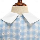 economico Vestiti-Anni 1950 Retrò Vintage Midi Abito Swing Vestito Svasato Maniche corte Aderente &amp; Svasato Altalena a dondolo Costume Ragazze Giornata universale dell'infanzia Mascherata Vacanza Abbigliamento