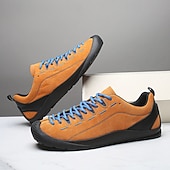 abordables Baskets Décontractées-Chaussures de randonnée pour hommes – en daim et mesh résistants, respirantes et confortables, idéales pour la randonnée et les sports d'aventure