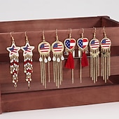 Χαμηλού Κόστους αξεσουάρ-250ή Επέτειος ΗΠΑ Σκουλαρίκια Αστείος Ενηλίκων Γυναικεία Ημέρα ανεξαρτησίας 4η Ιουλίου Πάρτι Επίδοση Ντύνομαι