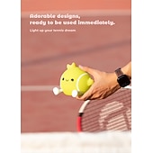 billige Dekorative lys-Tennis nattlampe i silikon med kran, myk LED-nattlampe med berøringskontroll, 2 dimbare nivåer, øyevennlig glød, oppladbar nattlampe til barnerom, søt gave til tenniselskere