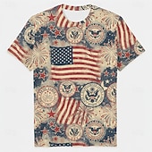  Patriotic Tricou Tricou grafic SUA Retro / vintage Patriotic Tricou 1776-2026 pentru Unisex Adulți Imprimare 3D pentru Ziua Independentei 4 iulie Petrecere