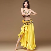 economico Abbigliamento danza del ventre-Abbigliamento da ballo Samba Set costume da danza del ventre glamour rosa rosso|l Costume da spettacolo
