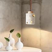 رخيصةأون تصميم الأسطوانة-12 cm تصميم الجزيرة أضواء معلقة حجر طلاء ملون معاصر 110-240 فولت