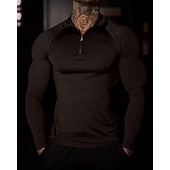 levne Běžecké tričko a tílka-Pánské Jednobarevné Koşu Tişörtü Stahovací tričko Jaro Podzim Zapni Dlouhý rukáv Rychleschnoucí Komprese Odvod vlhkosti Cvičení v tělocvičně Aktivní trénink Cvičení Černá Bílá sportovní oblečení