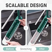 cheap Kitchen Storage-2Pcs Telescopic Sink Storage Rack, Adjustable Kitchen Sink Organizer Rack, Expandable Telescopic 2 in 1 Sink Drainer, Sponge Soap Holder for Home Kitchen Supplies