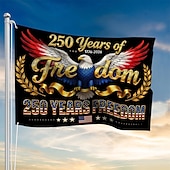 billige 250. jubileum-USAs 250-årsjubileum for frihet, minneflagg, majestetisk ørn med utstrakte vinger, patriotisk banner for 1776-2026, feiring av halvfemsjubileum, 4. juli uavhengighet