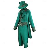  Renaissance Steampunk Coat Pants Hat Long Sleeves Prince Elf Nobleman Fancy Dress Men's Royal Steampunk Event / Party Masquerade Adults' Coat Vest Pants