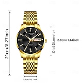cheap Quartz Watches-Mother's Day Gift Women Quartz Watch Casual Luminous Calendar Date Alloy Watch