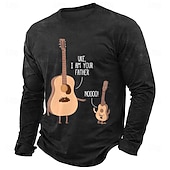  Homens Gíria engraçada Camiseta Manga Longa Camiseta Impressão 3D Gola Redonda Camisa Moda Diário Básico Casual Diário Rua Azul Preto Verde Verão Primavera Roupa S M L XL XXL XXXL