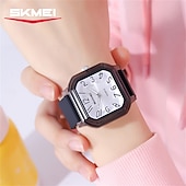 Недорогие Кварцевые часы-Подарок на День Матери SKMEI Мужские кварцевые часы Креативные минималистские модные повседневные светящиеся водонепроницаемые часы с мировым временем Силиконовые гелевые часы
