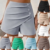 economico Pantaloncini corti-Per donna Shorts Pantaloncini Estivi Shorts da Spiaggia Vacanza Moda Casual Quotidiano Corto Misura del girovita medio Tinta unica Cerniera Elastico in vita Fibbia Comodità Asciugatura Rapida Morbido