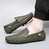 billiga Casual loafers-Herrloafers i läder – bekväma slip-ons för vardagsbruk, kontor och resor