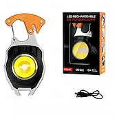 preiswerte Taschenlampen-Multifunktionaler Schlüsselanhänger mit LED-Arbeitsleuchte, Zigarettenanzünder, USB-Ladeanschluss und verstecktem Schraubendreher – ein kompaktes Multifunktionswerkzeug, ideal für Campingausflüge.