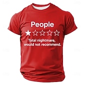  Per uomo Gergo divertente Maglietta Manica Corta maglietta Stampa 3D Girocollo Camicia Moda Quotidiano Quotidiano Streetwear Blu Nero Rosso Estate Primavera Abbigliamento S M L XL XXL XXXL