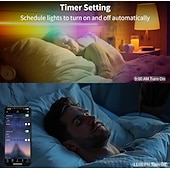 abordables Bandes Lumineuses Intelligentes-Lumières néon LED RGB+IC, lumières LED avec télécommande &amp;Contrôle via application, étanche IP65, compatible avec une utilisation extérieure, synchronisation musicale, design personnalisable, ruban