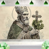 cheap Wall Tapestries-St. Patrick's Day Tapestry Banners Blanket Elf Shamrock Cute Romantic 3D Bedroom Living Room Dorm Teens Room College Dorm Wall Porch Home Decor