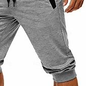 levne Tepláky-Pánské Aktivní šortky Capri kalhoty Tepláky Kraťasy Šňůrky Elastický pas Jednoduchý Bez vzoru Pohodlné Délka kolen Denní Venkovní Streetwear Sportovní Šik ven Černá Světle šedá Elastické