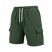 halpa Rennot shortsit-Miesten Shortsit Rennot shortsit Vakosametti shortsit Teksturoituja shortseja Tasku Joustava vyötärö Tavallinen Solid Color Mukavuus Hengittävä Polven yläpuolella Kausaliteetti ulko- Hiekkaranta Loma