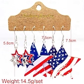 baratos Acessórios-250º Aniversário EUA Brincos Fantasias Adulto Mulheres Dia da Independência 4 de julho Festa Espetáculo Vestir-se