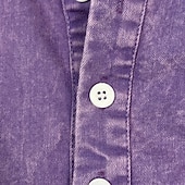  Herren Acid-Wash-Shirt Baumwoll-Poloshirt Lässig Geschäft Gerippter Polokragen Kurzarm Mode Basic Einfarbig Farbblock Knöpfe Gewaschen Sommer Frühling Frühling & Herbst Normale Passform Schwarz