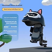 economico Accessori per motociclette e quad-Supporto per telefono da moto con parasole, mini casco, supporto universale per telefono da manubrio bici, visiera parasole antiriflesso per iPhone 17 16 15 14 Pro Max Samsung Galaxy S26 Android, simpatico design con orecchie di gatto