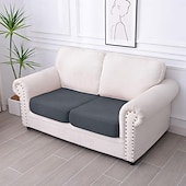 cheap Sofa Cover-2PC Waterproof Couch Cushion Covers for Pets, Non Slip Sofa Seat Cover for Dogs Washable, Soft Thick Stretch Jacquard Fabric, Sofa Slipcovers with Elastic Bottom