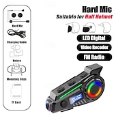 baratos Acessórios para motociclos e quadriciclos-Novo capacete K19 com fones de ouvido, câmera veicular, alto-falante Bluetooth, rádio FM, fones de ouvido, gravador Wi-Fi sem fio e acessórios para motocicleta.