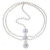 olcso Tánckiegészítők-Samba Kiegészítők Elegáns Csillogó Rózsakő Homlokkép Ékszerl Előadás Jelmez