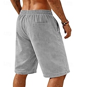 abordables Shorts décontractés-Shorts homme SoftFade™ Shorts d'été Shorts décontractés Shorts à lavage acide Shorts avec poches Taille élastique Confort lavé Respirant Longueur au genou Décontracté Extérieur Plage Vacances Mode