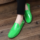 economico Mocassini casual-Per uomo Casual Quotidiano Pelle PU Confortevole Mocassino Rosso marrone Nero Bianco