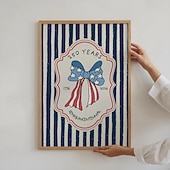  Impresión de 250 años de libertad arte de pared del 250 aniversario de EE.UU. cartel patriótico del Día de la Independencia imprimible retro de decoración americana de cinta