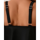 preiswerte Surfen Tankinis &amp; Bikinis-Damen Badeanzug Tankini 2 Teile Einfarbig Boyleg Schnelltrocknend Hohe Elastizität Ärmellos Bademode Badeanzug Surfen Schnorcheln Schwimmen Sommer