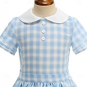 economico Vestiti-Anni 1950 Retrò Vintage Midi Abito Swing Vestito Svasato Maniche corte Aderente &amp; Svasato Altalena a dondolo Costume Ragazze Giornata universale dell'infanzia Mascherata Vacanza Abbigliamento