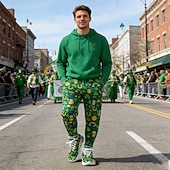 tanie Męskie buty-Męskie trampki sportowe Green Clover na Dzień Świętego Patryka – oddychające i wygodne buty do biegania na paradę irlandzką, spacery na świeżym powietrzu, imprezy świąteczne i do codziennego użytku