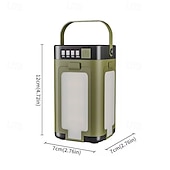 levne Svítilny-Přenosná solární LED kempingová lucerna, vodotěsná, IPX4, dobíjecí, se solárním nabíjením 2000 mAh &amp;LED indikátor napájení svítilna s 6 režimy přenosná svítilna stanová světla pro kempování a