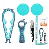 ieftine Deschizătoare-Deschizător de borcane pentru mâini slăbite, seniori cu artrită, deschizător de sticle multifuncțional 5 în 1, deschizător de capac pentru mâini artritice cu mâner antiderapant din cauciuc pentru