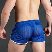 cheap Casual Shorts-Men's Active Shorts Shorts Casual Shorts Mesh Plain Solid Quick Dry Breathable Short Outdoor Vacation Gym Sports Sport Blue Black Micro-elastic
