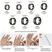 billige Smarte ringer-Smart Ring Smartklokke NO Smartringer Søvnmonitor Kompatibel med Android iOS Unisex Vanntett IP65 57 mm urkasse