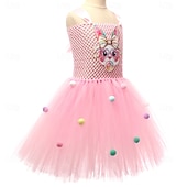 abordables Disfraz de Animal-Tutu Túnica Princesas Animal conejo de Pascua Vestidos Gracioso Niños Chica Día del Niño Semana Santa Carnaval Fiesta Disfrazarse