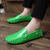 economico Mocassini casual-Per uomo Casual Quotidiano Pelle PU Confortevole Mocassino Rosso marrone Nero Bianco